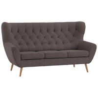 3-SITZER-SOFA in Mikrofaser Braun  - Braun, Design, Holz/Textil (187/101/95cm) - Stylife