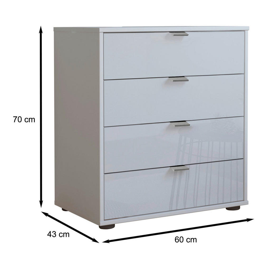 Thumbnail - Dieter Knoll Kommode, Weiß, Metall, 4 Schubladen, 60x70x43 cm, ISO 9001, Goldenes M, Made in Germany, Typenauswahl, steh...