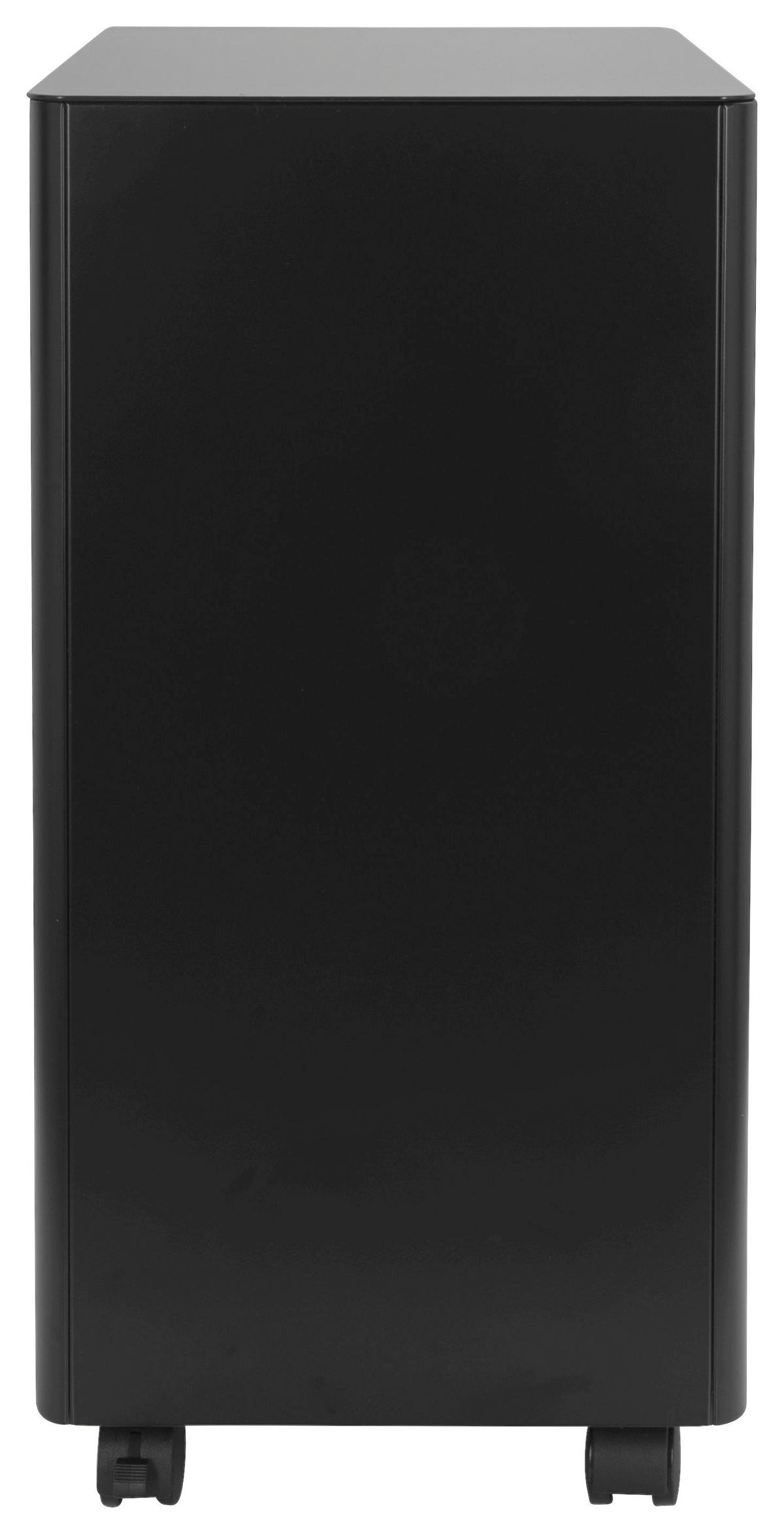 ROLLCONTAINER Schwarz  - Schwarz, MODERN, Kunststoff/Metall (30/59/50cm) - MID.YOU