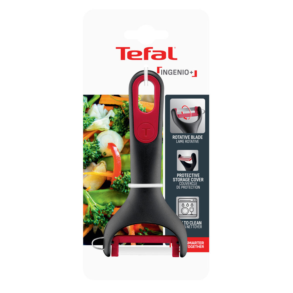 SCHÄLER Ingenio  - Schwarz/Weiß, Basics, Kunststoff/Metall - Tefal