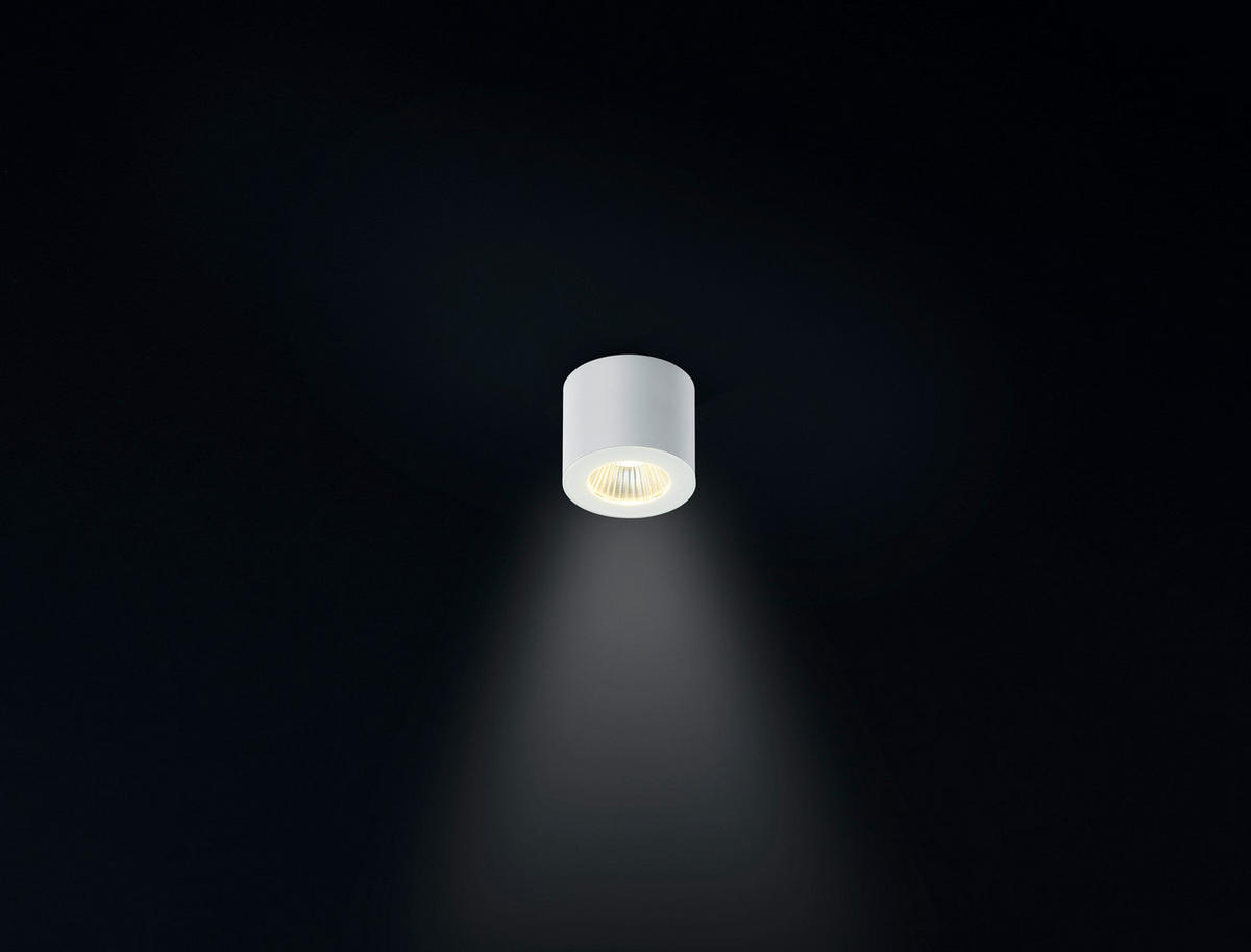 LED-DECKENLEUCHTE 6,5/5,5 cm   - Weiß, Design, Glas/Metall (6,5/5,5cm) - Helestra