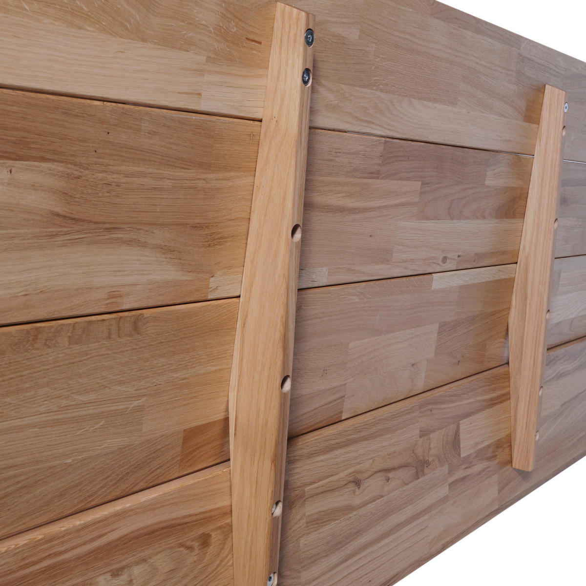 BETT 180/200 cm  in Eichefarben  - Eichefarben/Schwarz, MODERN, Holz/Metall (180/200cm) - MID.YOU