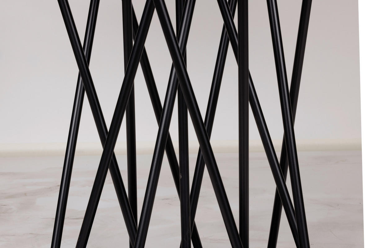 ESSTISCH 120/120/76 cm  Metall, Keramik rund Grau, Schwarz  - Schwarz/Grau, Design, Keramik/Metall (120/120/76cm) - Stylife