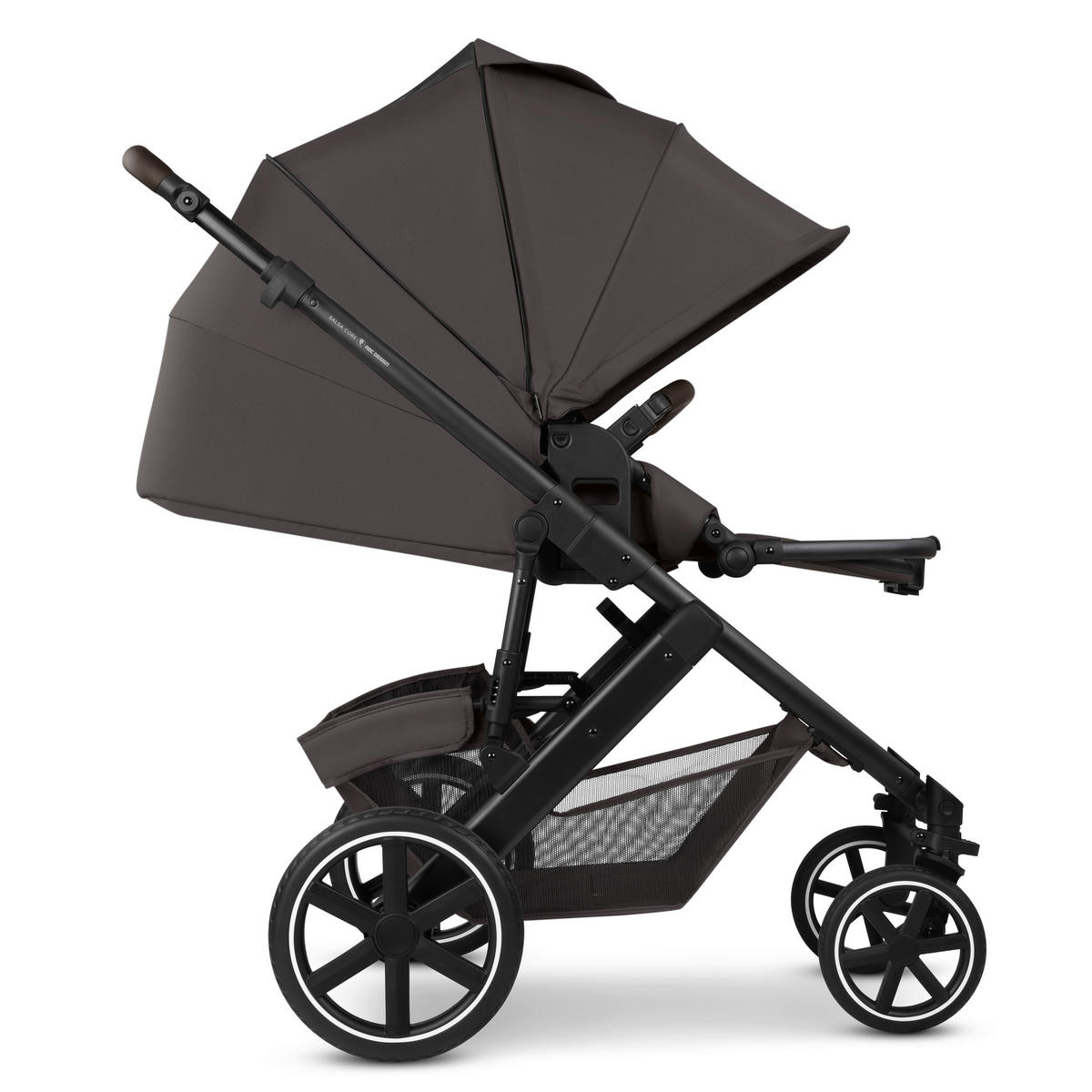 KINDERWAGENSET  Salsa Core All in One  Falcon  - Graubraun/Schwarz, Basics, Textil/Metall (63/123/97cm) - ABC Design