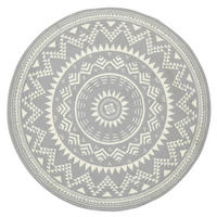 FLACHWEBETEPPICH 140 cm Celebration Hellgrau, Weiß  - Hellgrau/Weiß, Design, Kunststoff/Textil (140cm) - Hanse Home