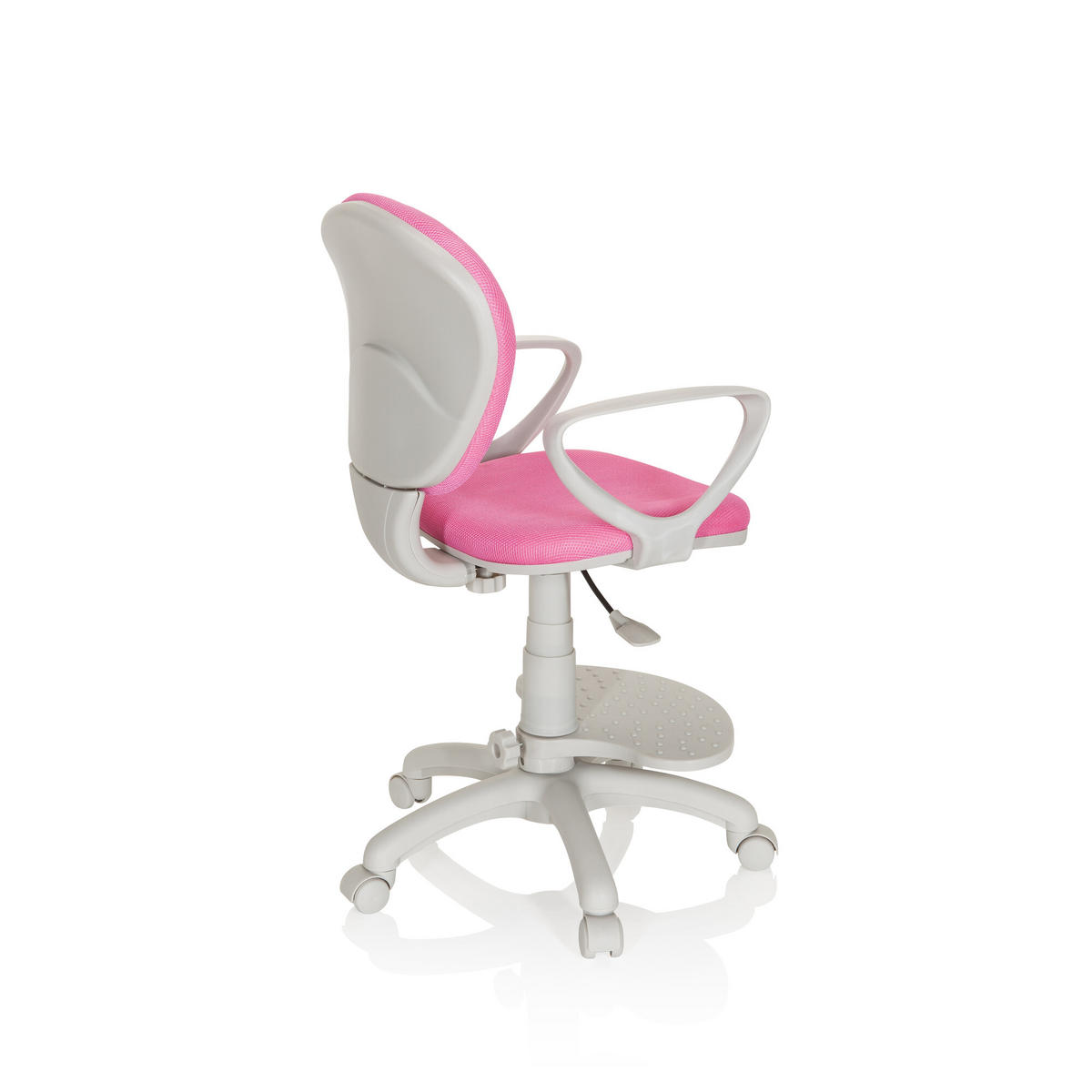 MLADINSKI VRTLJIVI STOL umetna masa siva, pink  - pink/siva, Basics, umetna masa (53/83-95/51cm) - MID.YOU