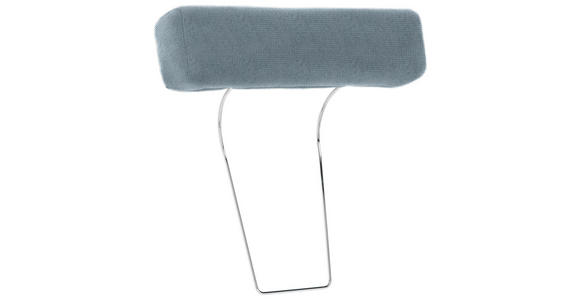 KOPFSTÜTZE in Webstoff - Silberfarben/Hellblau, Design, Textil (52/14/12cm) - Carryhome