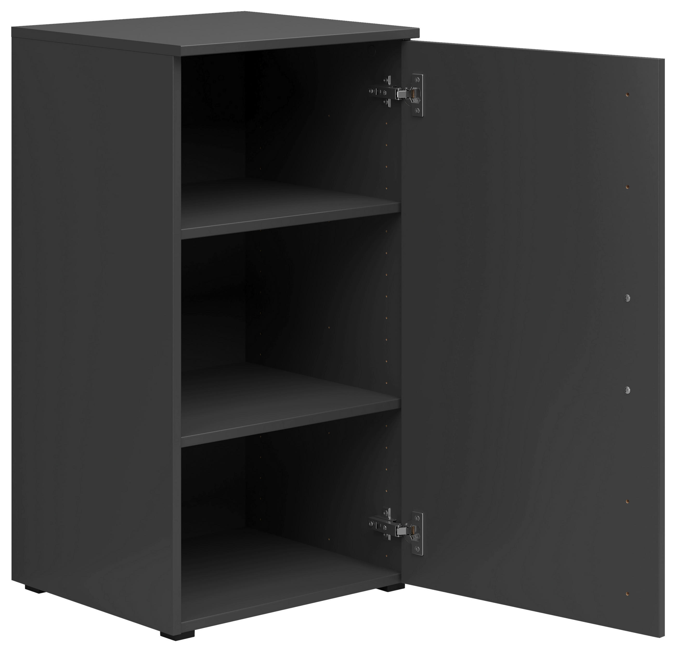 Thumbnail - Milino Kommode, Graphit, Kunststoff, 2 Fächer, 45x83x40 cm, FSC Mix, Typenauswahl, Beimöbel erhältlich, stehend, hängend...