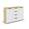 KOMMODE  in 120/81/42 cm  - Chromfarben/Weiß, Design, Holzwerkstoff/Metall (120/81/42cm) - Carryhome
