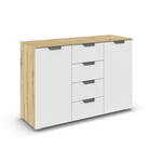 KOMMODE  in 120/81/42 cm  - Chromfarben/Weiß, Design, Holzwerkstoff/Metall (120/81/42cm) - Xora