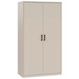 DREHTÜRENSCHRANK  in Kaschmir  - Kaschmir/Schwarz, Basics, Holzwerkstoff/Metall (106/194/54cm) - Xora