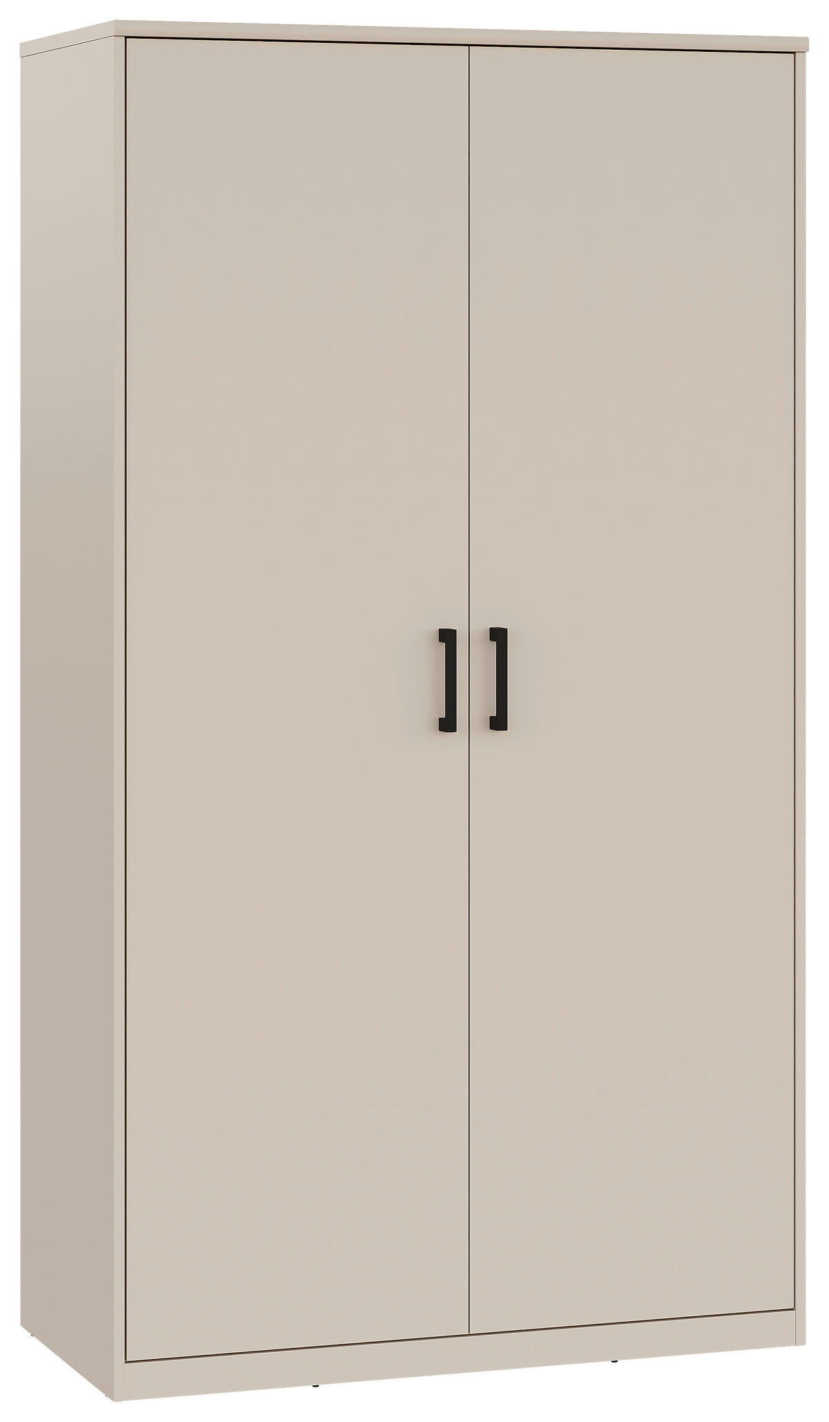 DREHTÜRENSCHRANK 106/194/54 cm 2-türig Kaschmir  - Kaschmir/Schwarz, Basics, Holzwerkstoff/Metall (106/194/54cm) - Xora