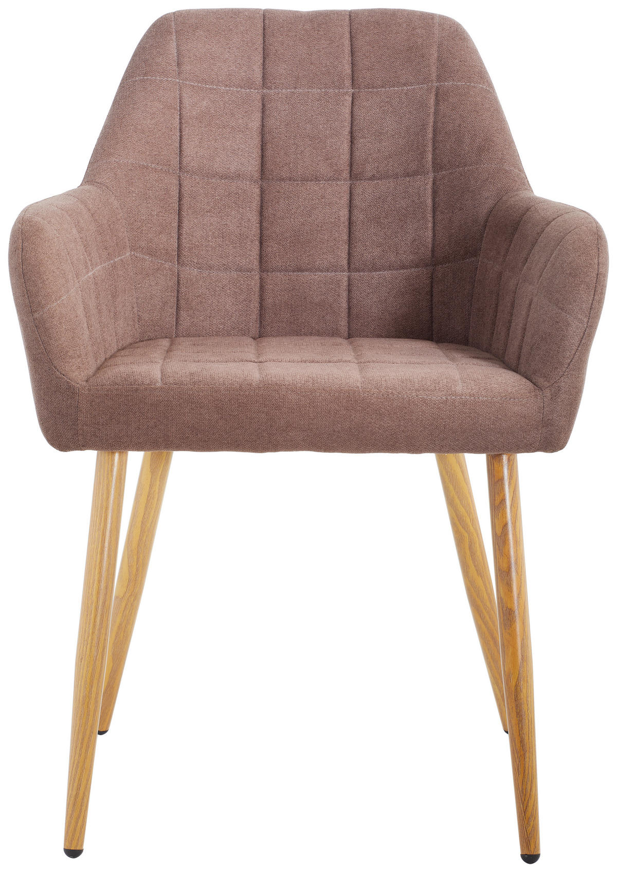 ARMLEHNSTUHL  in Eisen Samt  - Eichefarben/Braun, MODERN, Textil/Metall (57/82/60cm) - MID.YOU