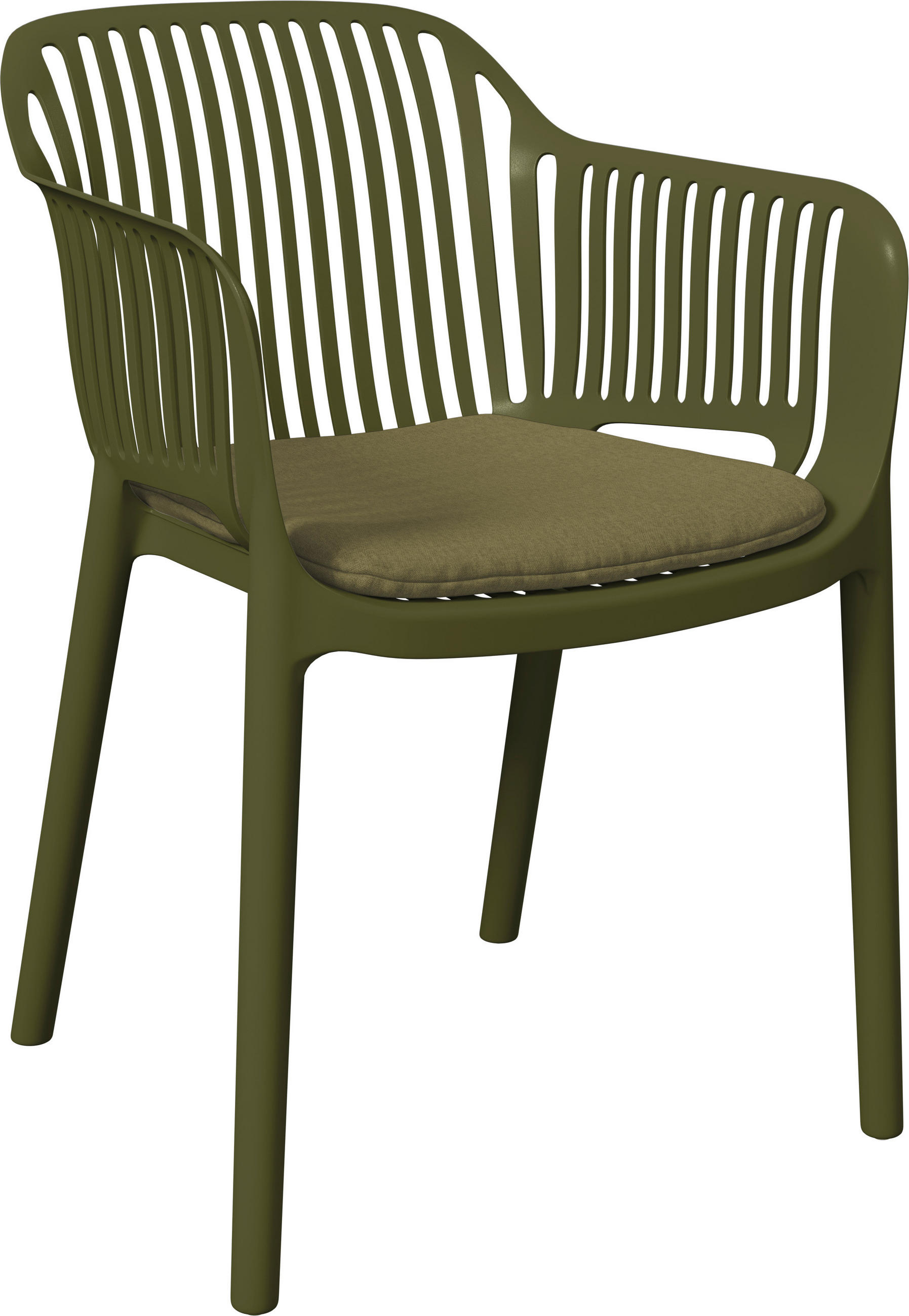 STAPELSESSEL in Kunststoff, Textil Grün  - Grün, Basics, Kunststoff/Textil (55/80/60cm) - Ambia Garden