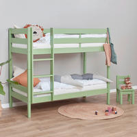ETAGENBETT - Naturfarben/Grün, MODERN, Holz (70/160cm) - MID.YOU