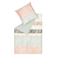 OBOJSTRANNÁ POSTEĽNÁ BIELIZEŇ, satén, krémová, zelená, prírodná farba, 155/220 cm - krémová/zelená, Basics, textil (155/220cm) - Esprit