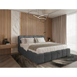 POLSTERBETT Lattenrost, Bettkasten Anthrazit 140/200 cm  - Anthrazit/Schwarz, KONVENTIONELL, Holz/Kunststoff (140/200cm) - Carryhome