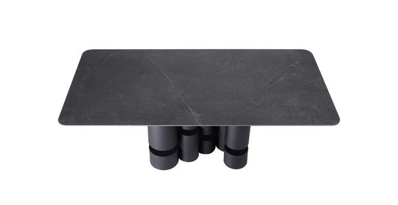 ESSTISCH in Metall, Keramik, Holzwerkstoff 200/100/76 cm  - Dunkelgrau/Schwarz, Design, Keramik/Holzwerkstoff (200/100/76cm) - Belluti