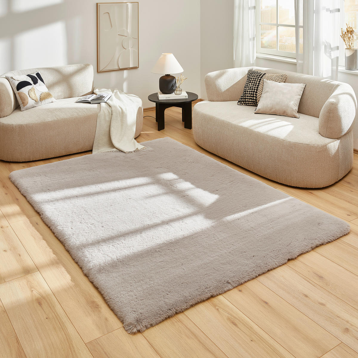 HOCHFLORTEPPICH 80/150 cm Taupe  - Taupe, Basics, Textil (80/150cm) - Novel