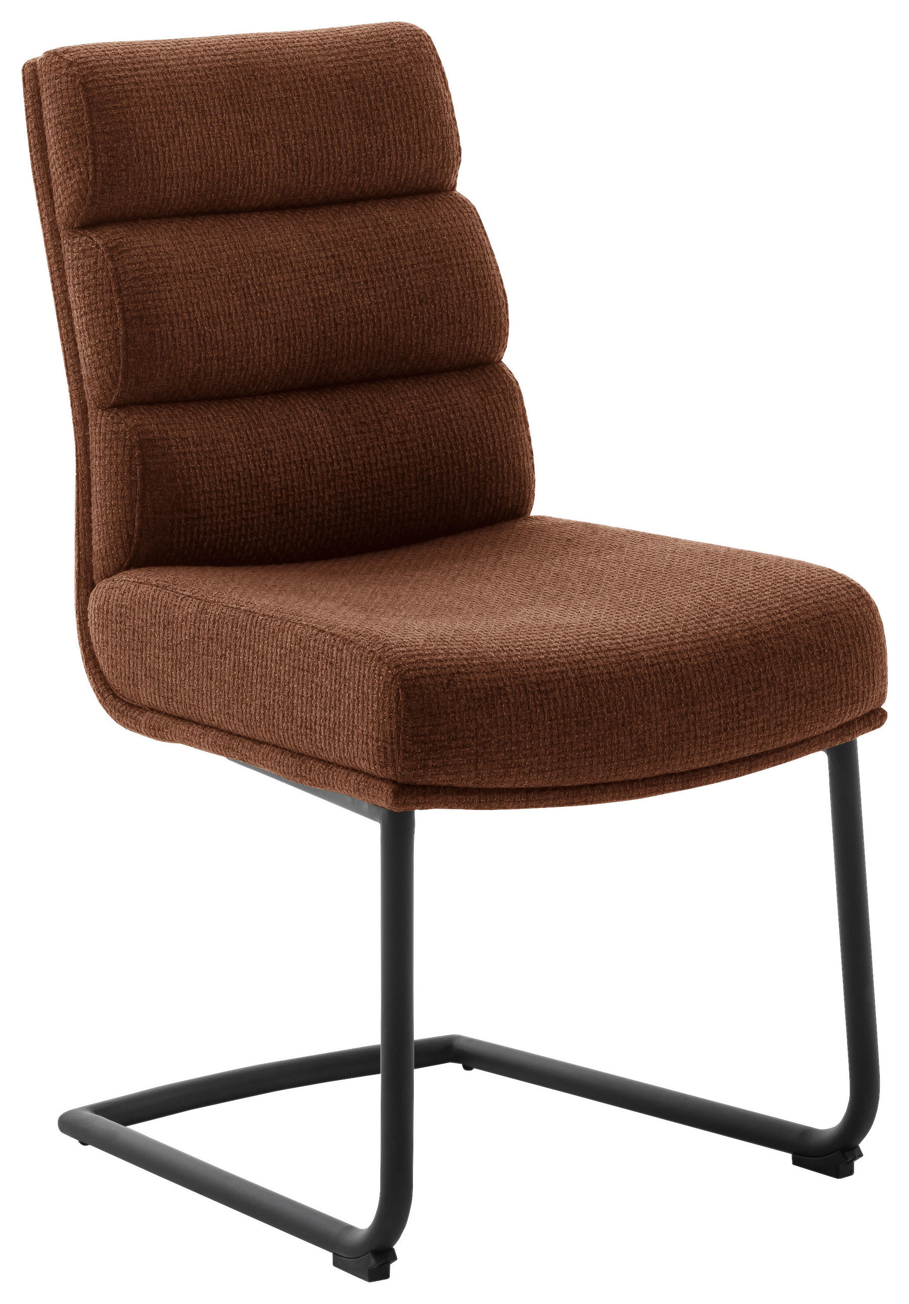 SCHWINGSTUHL  Stoffauswahl, Typenauswahl, Gestellauswahl Webstoff  - Rostfarben/Schwarz, Design, Textil/Metall (47/90/64cm) - Dieter Knoll