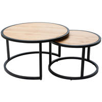 COUCHTISCH in Holz, Metall, Holzwerkstoff 80/45/80 cm  - Schwarz/Naturfarben, Design, Holz/Holzwerkstoff (80/45/80cm) - MID.YOU