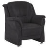 SESSEL in Mikrofaser Anthrazit  - Anthrazit/Beige, Konventionell, Textil/Metall (90/100/89cm) - Beldomo Comfort