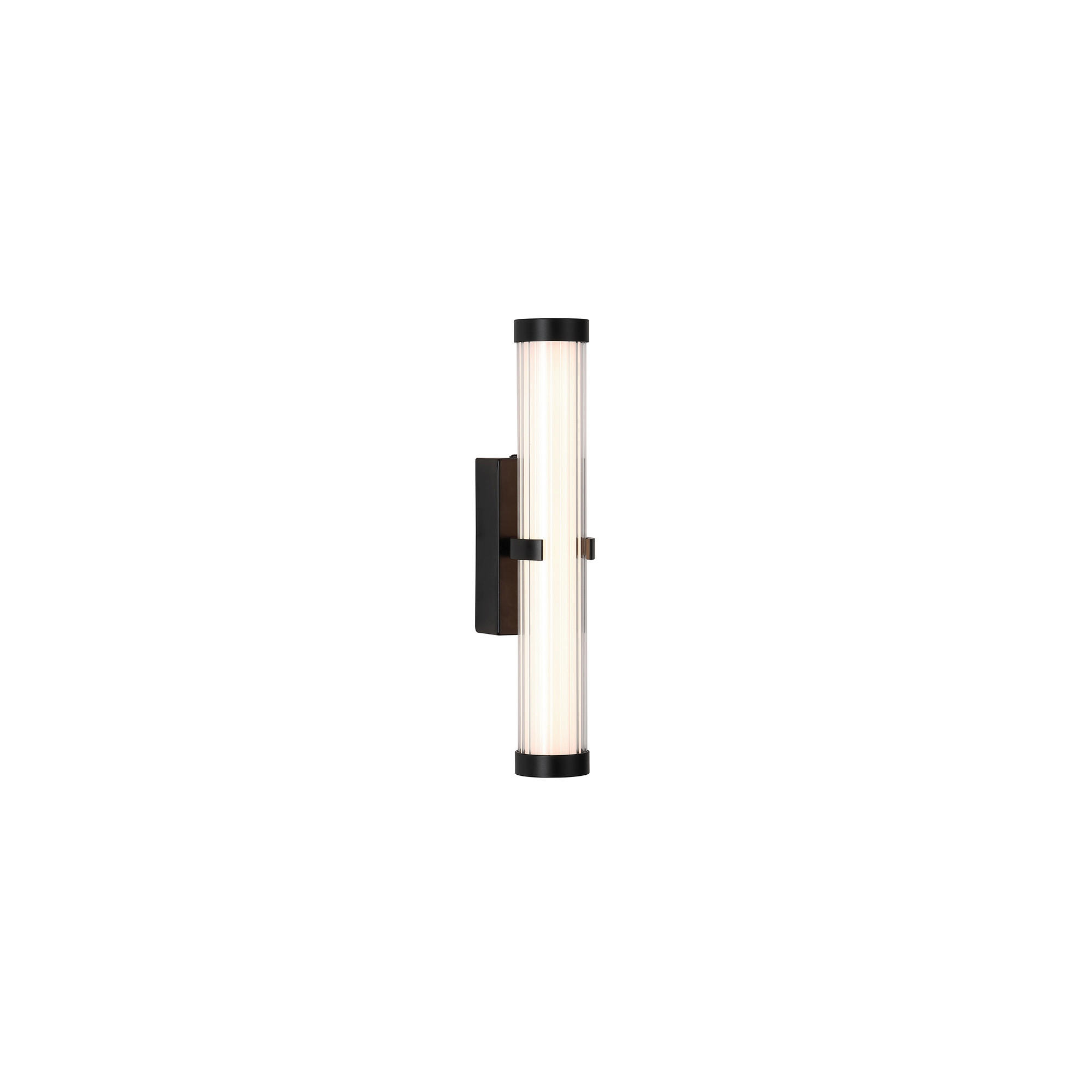 LED-WANDLEUCHTE Clamp 6/32,5 cm   - Schwarz, Design, Glas/Metall (6/32,5cm) - Searchlight