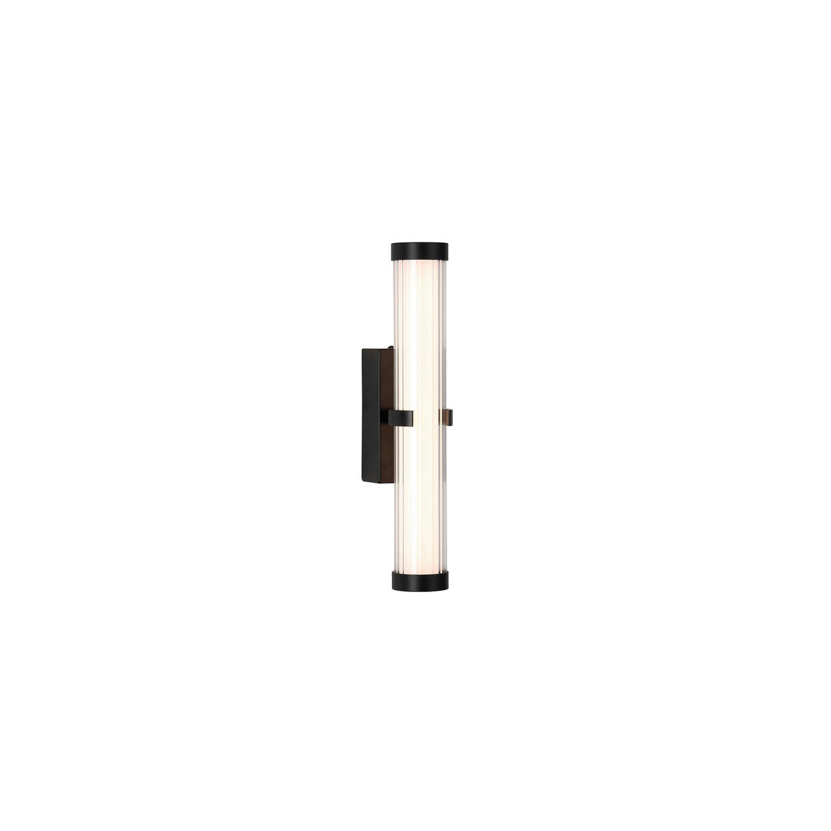 LED-WANDLEUCHTE Clamp 6/32,5 cm   - Schwarz, Design, Glas/Metall (6/32,5cm) - Searchlight