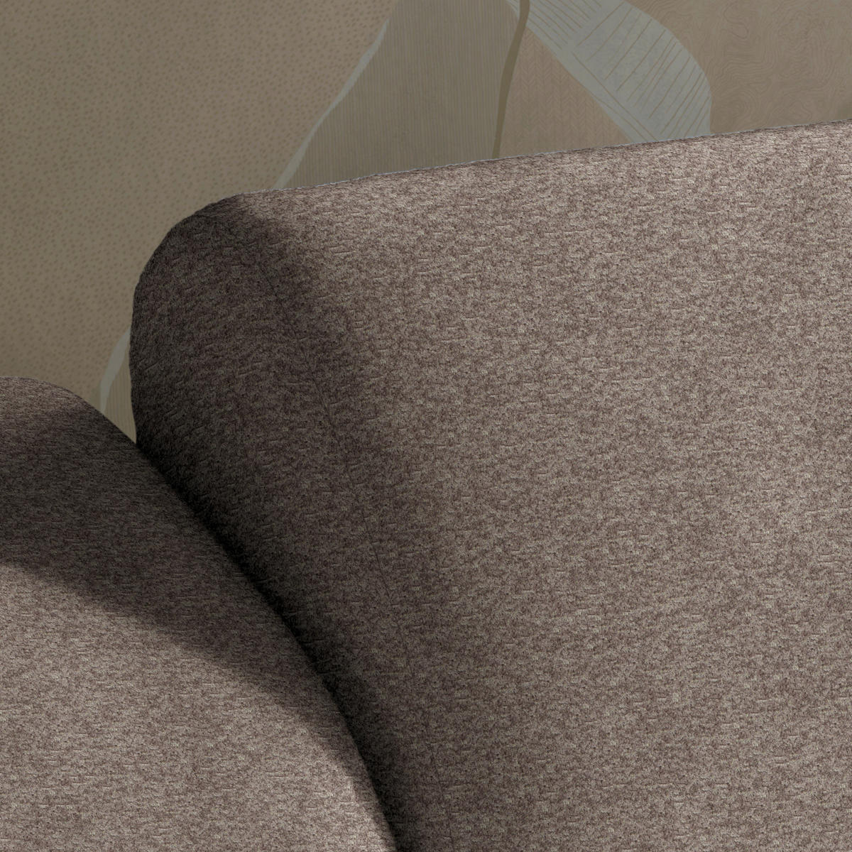 ECKSOFA in Velours Hellbraun  - Hellbraun/Buchefarben, Design, Holz/Textil (329/150cm) - Lomoco