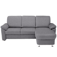 ECKSOFA  in Webstoff Grau  220/163 cm  - Chromfarben/Grau, KONVENTIONELL, Textil/Metall (220/163cm) - Beldomo System