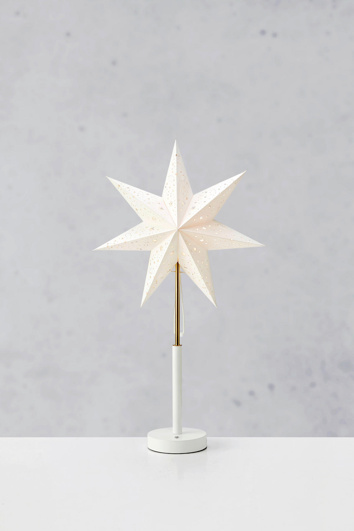 LED-DEKOLEUCHTE NOELLA 35/62/15 cm  - Messingfarben/Weiß, Trend, Holz/Papier (35/62/15cm) - Markslöjd