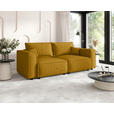 SOFA Webstoff Senfgelb  - Senfgelb/Schwarz, MODERN, Kunststoff/Textil (250/70/104cm) - Xora