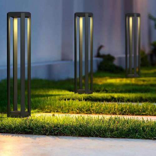 WEGELEUCHTE Outdoor 15,1/15,1/80 cm   - Grau, Trend, Metall (15,1/15,1/80cm) - MAYTONI