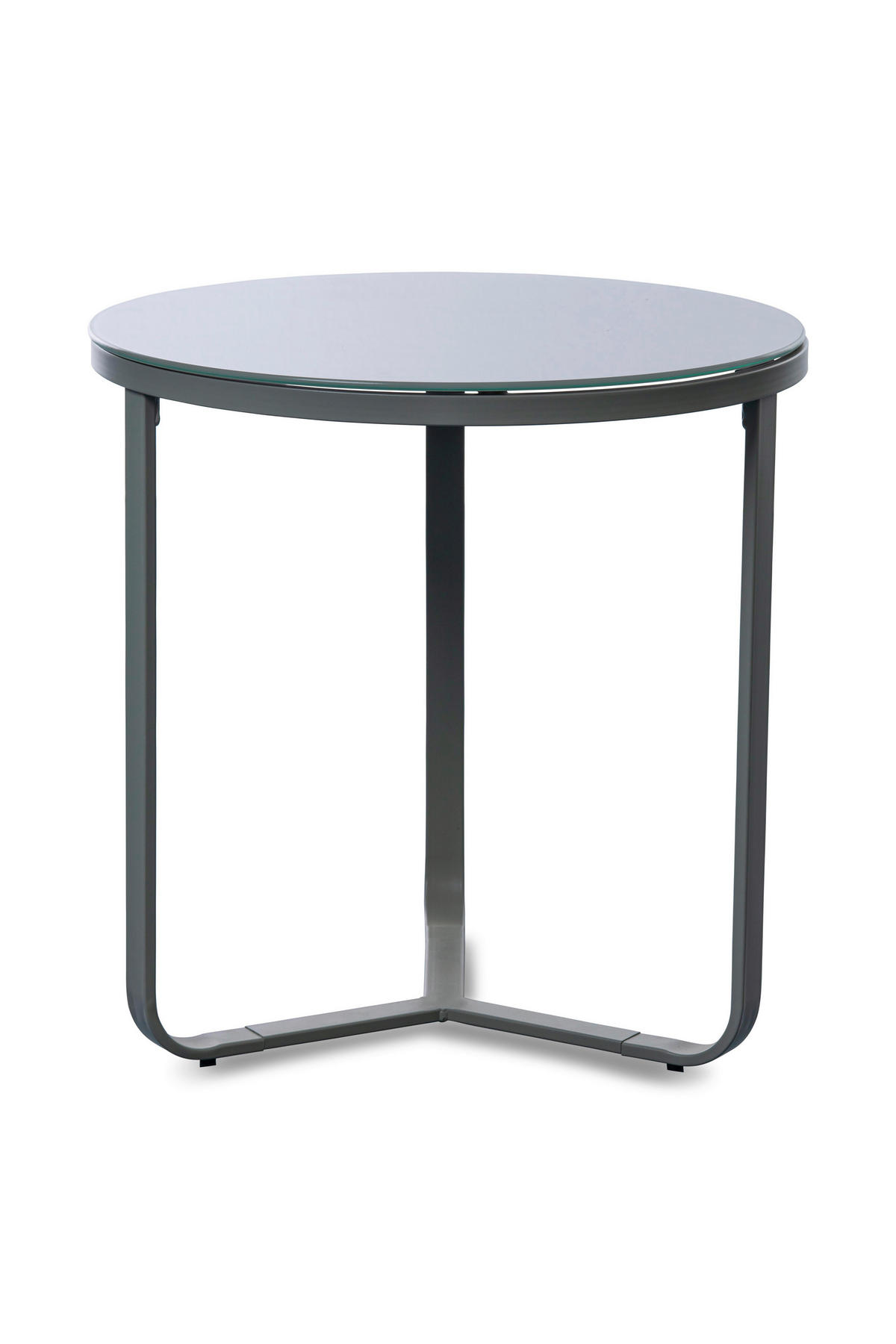 COUCHTISCH Sicherheitsglas 50/50/50 cm rund Grau  - Grau, Design, Glas/Metall (50/50/50cm) - Xora