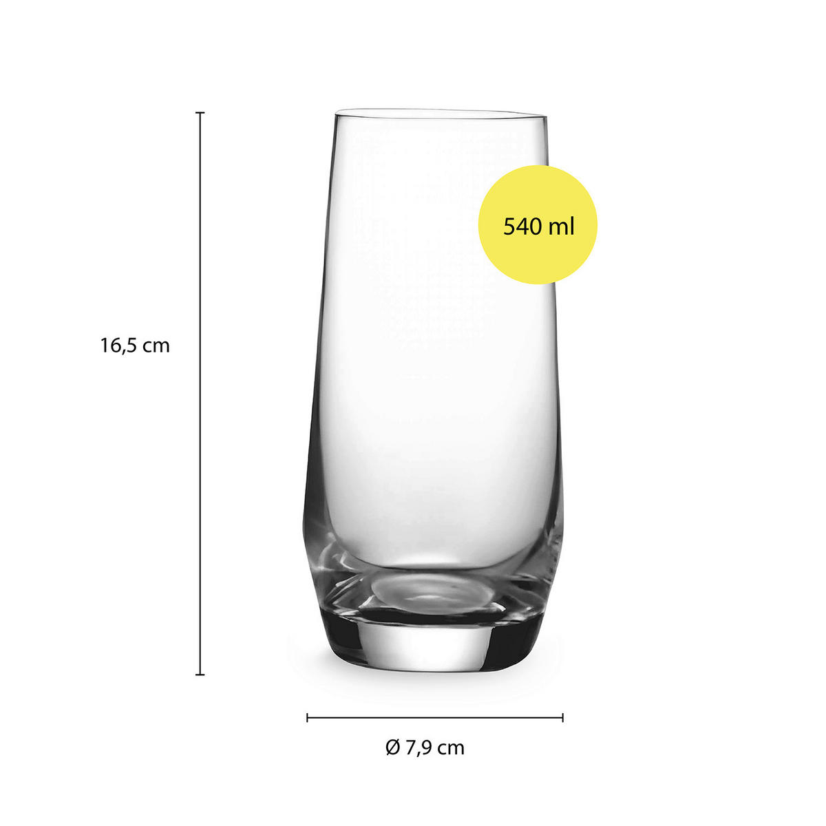 SET KOZARCEV - prosojno, Basics, steklo (7,9/16,5cm) - Echtwerk