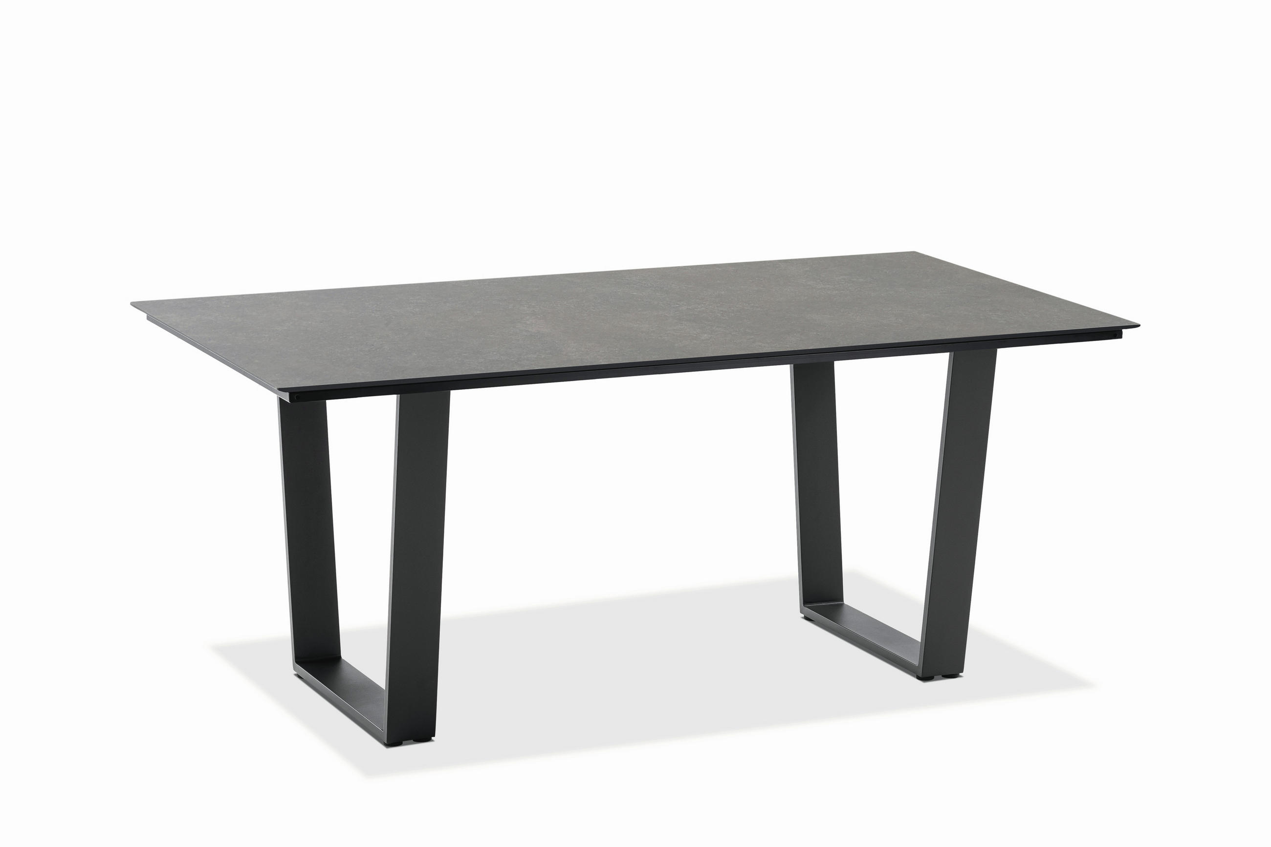 GARTENTISCH Kunststoff Anthrazit, Grau rechteckig  - Anthrazit/Grau, Design, Kunststoff/Metall (160/95/76cm)