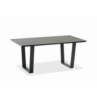 GARTENTISCH Kunststoff Anthrazit, Grau rechteckig  - Anthrazit/Grau, Design, Kunststoff/Metall (160/95/76cm)