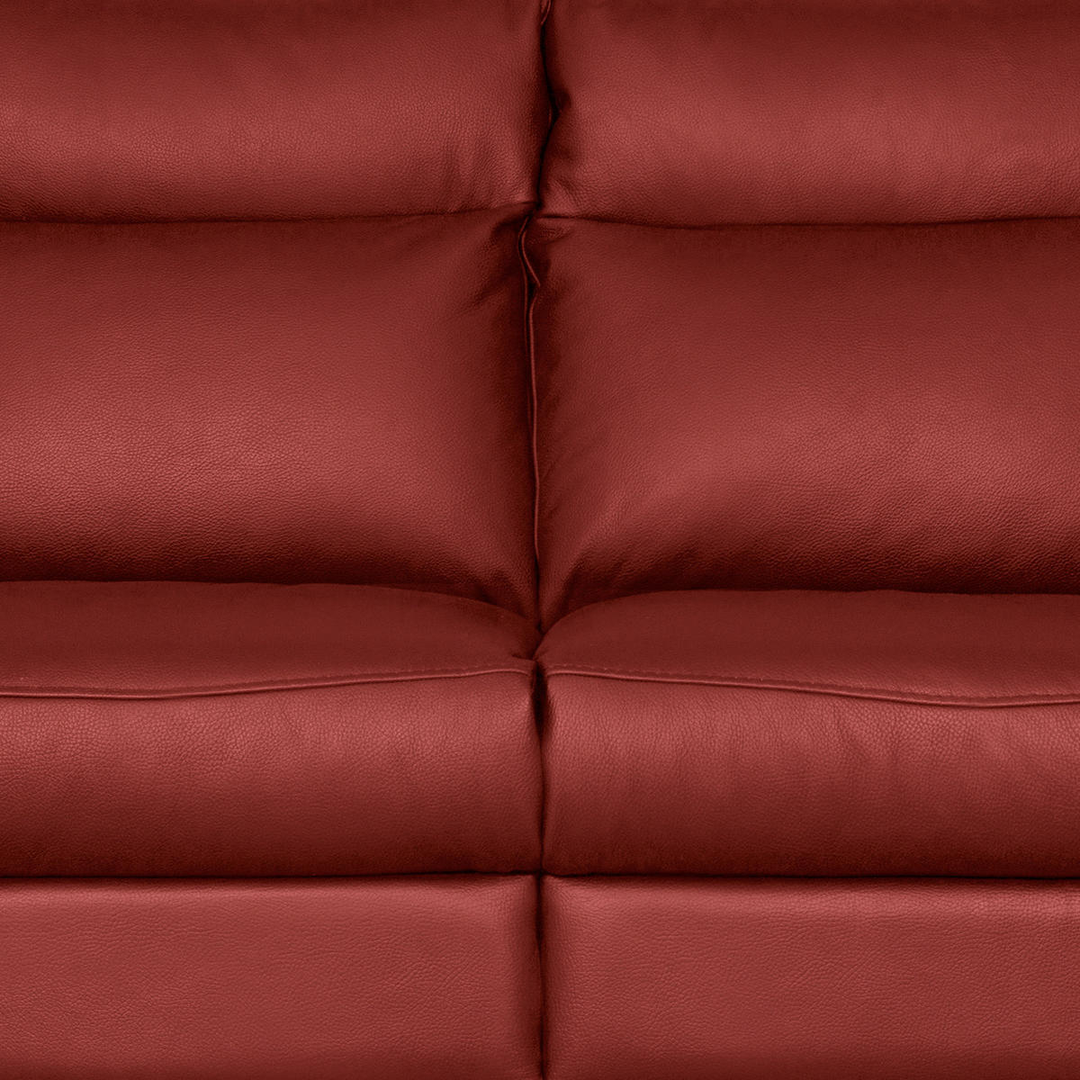 2-SITZER-SOFA 178/95/96 cm PERLE in Echtleder Dunkelrot   - Chromfarben/Dunkelrot, Design, Leder/Metall (178/95/96cm) - Livetastic