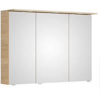 SPIEGELSCHRANK 100/71,3/17 cm  - Chromfarben/Eichefarben, MODERN, Glas/Holzwerkstoff (100/71,3/17cm) - Sadena