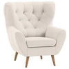 SESSEL in Mikrofaser Beige  - Eichefarben/Beige, Design, Holz/Textil (87/101/95cm) - Stylife