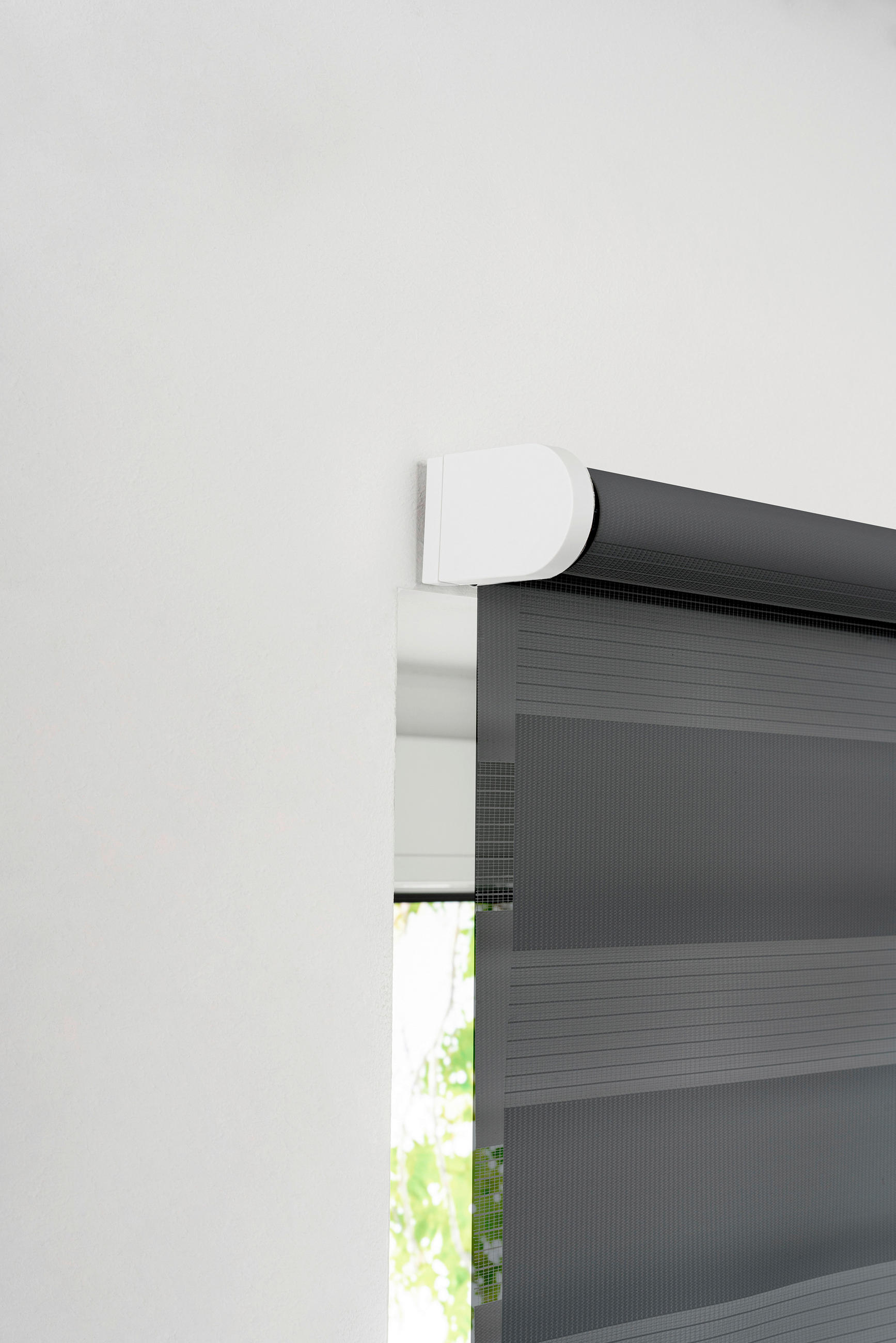 Thumbnail - Homeware Doppelrollo Calimba, Grau, Textil, 90x210x6 cm, Wohntextilien, Rollos & Jalousien, Rollos, Doppelrollos