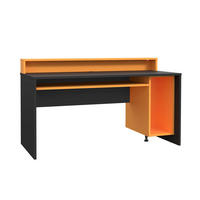 GAMINGTISCH Orange, Schwarz  - Schwarz/Orange, MODERN, Holzwerkstoff/Kunststoff (160/69/93,8cm) - MID.YOU