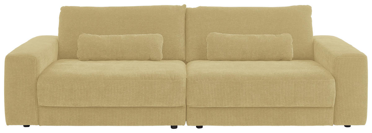 BIGSOFA in Chenille, Jacquard Honig  - Schwarz/Honig, Design, Kunststoff/Textil (270/83/125cm) - Niels Andersson