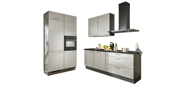 ECKKÜCHE XO 10 120/220 cm  in Graphitfarben, Schwarz, Sandfarben  - Sandfarben/Chromfarben, Design, Holzwerkstoff/Metall (120/220cm) - Xora
