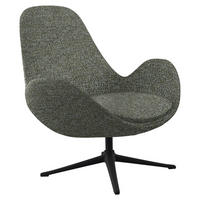 SESSEL in Chenille Dunkelgrün  - Dunkelgrün/Schwarz, Design, Textil/Metall (88/89/80cm) - home24