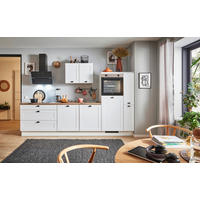 KÜCHENBLOCK PN 435 280 cm  in Eichefarben  - Eichefarben/Graphitfarben, Design, Holzwerkstoff/Metall (280cm) - Pino