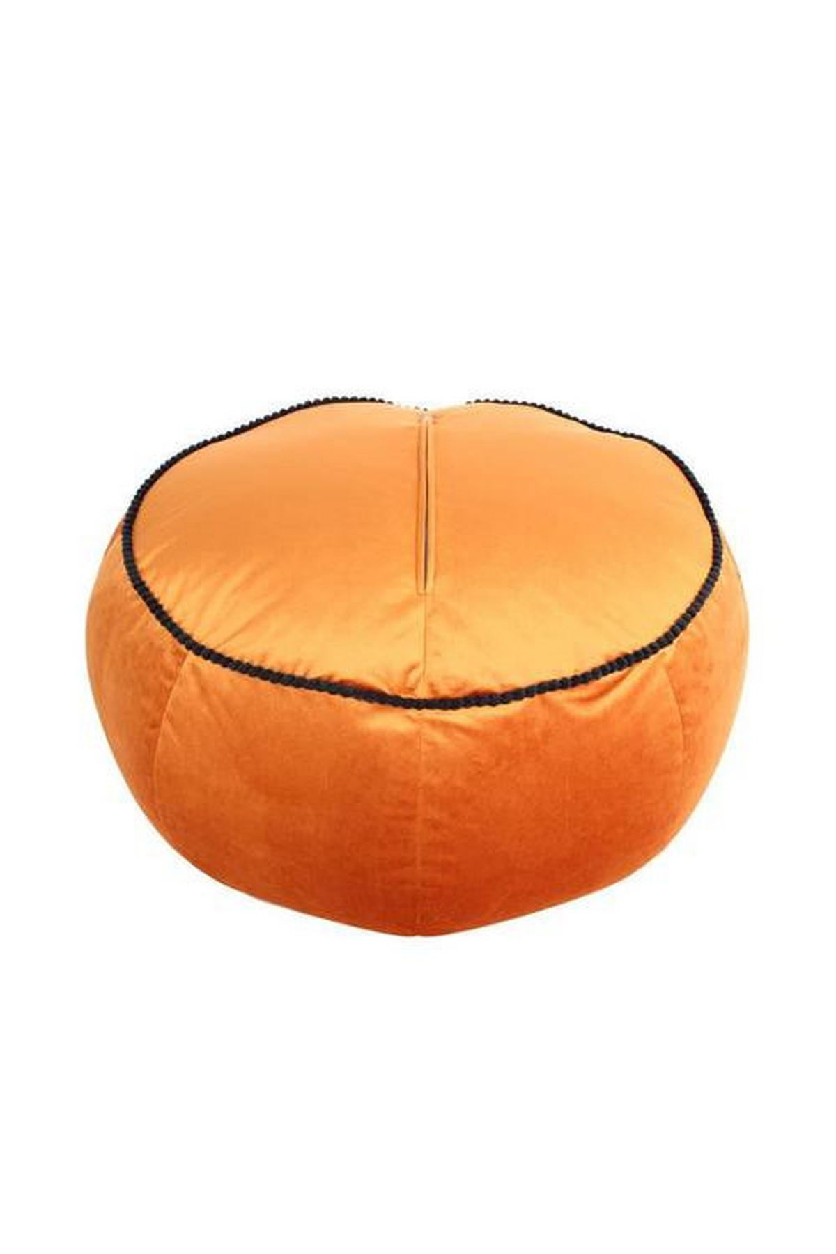 TABURETKA „PUFF“, 65/35/65 cm - oranžová/bronzová, Modern, textil (65/35/65cm) - Livetastic