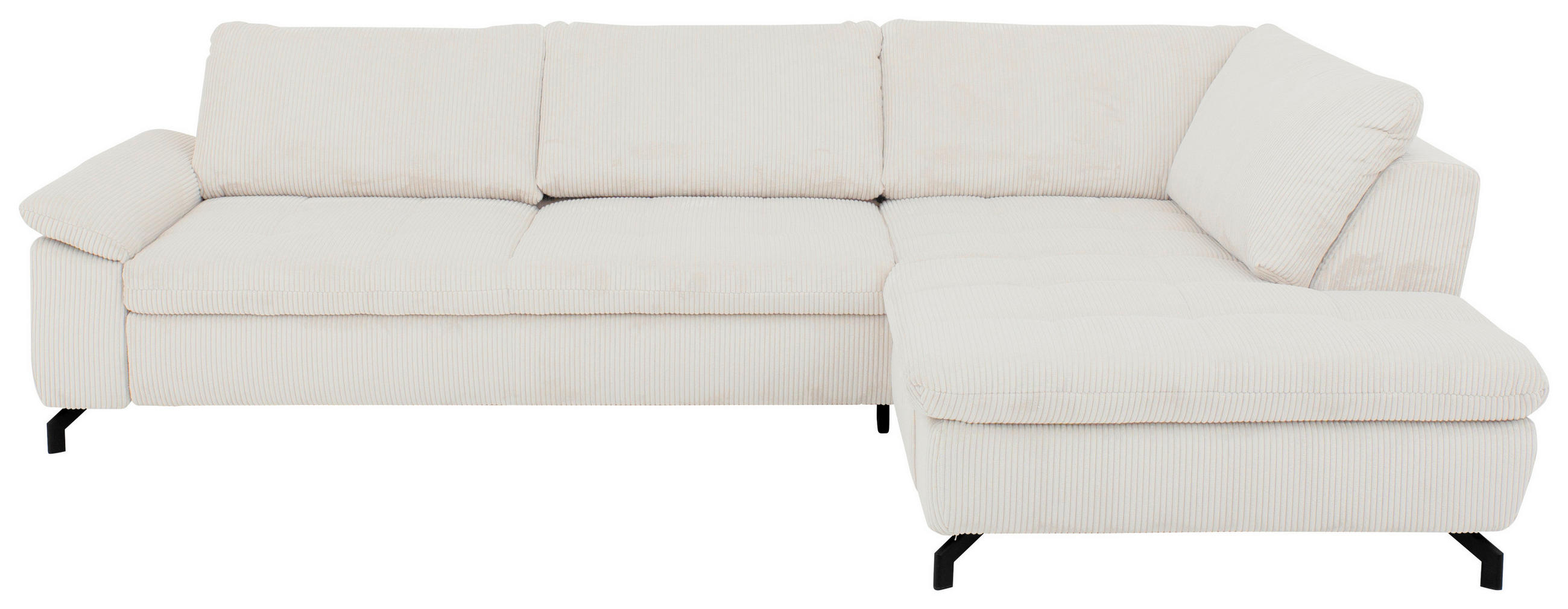 HÖRNSOFFA i manchester, velour beige  - beige/svart, Design, metall/textil (291/197cm) - Beldomo Style
