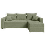 ECKSOFA in Cord Olivgrün  - Schwarz/Olivgrün, KONVENTIONELL, Kunststoff/Textil (140/240cm) - Carryhome
