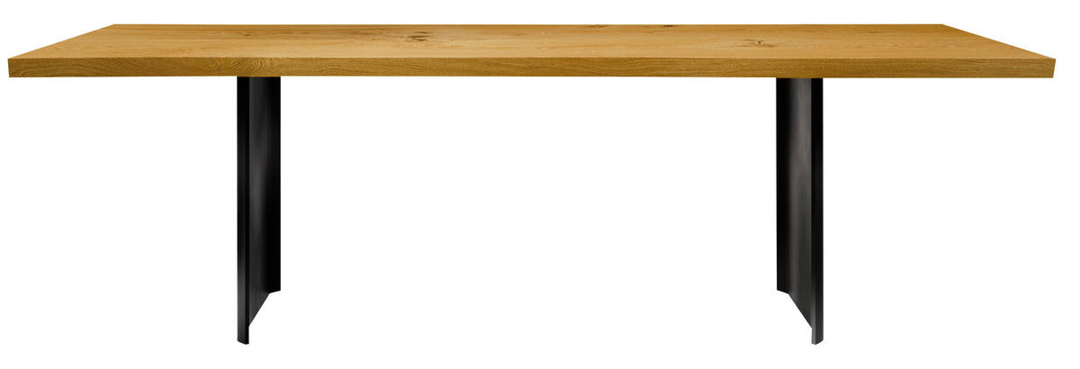 ESSTISCH in Holz, Metall 350/100/75 cm  - Eichefarben/Schwarz, KONVENTIONELL, Holz/Metall (350/100/75cm) - Team 7